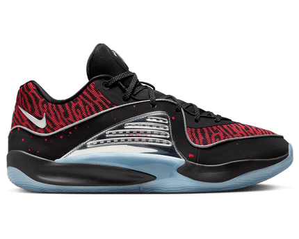 Men's Nike KD 16 Black And Metallic Silver Shoes