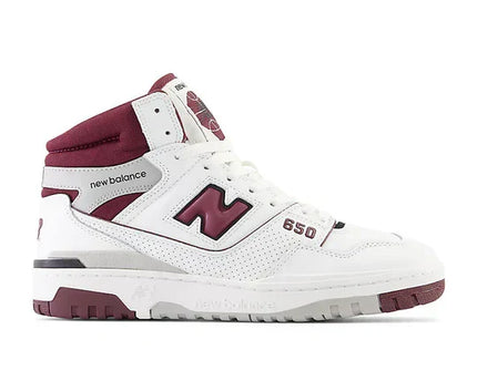 Men's New Balance 650R White Burgundy Shoes