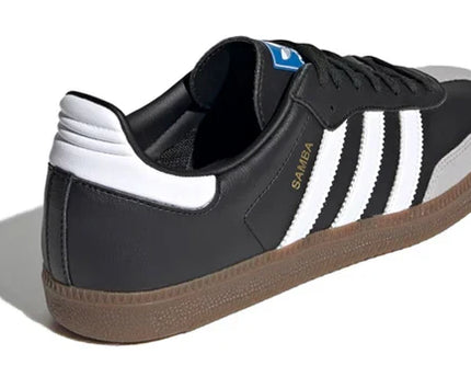 Men's Adidas Samba Black White Brown Shoes