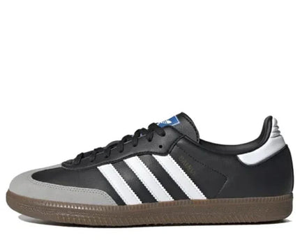 Men's Adidas Samba Black White Brown Shoes