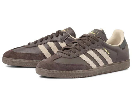 Men's Adidas Samba Dark Brown Beige Gum Shoes
