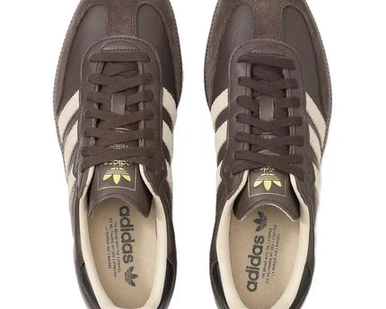 Men's Adidas Samba Dark Brown Beige Gum Shoes