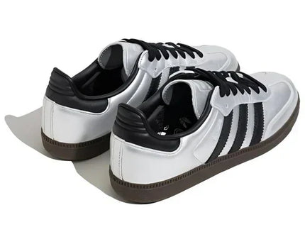 Men's Adidas Samba Silver Metallic Black Gum Shoes