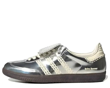 Men's Adidas Samba Silver Metallic Gum Shoes