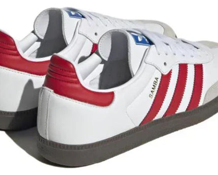 Men's Adidas Samba White Scarlet Shoes