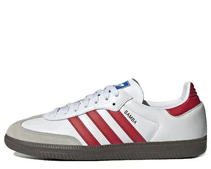 Men's Adidas Samba White Scarlet Shoes