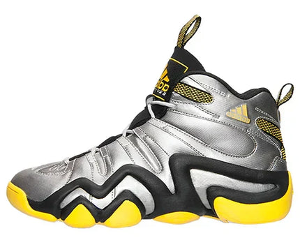 Men's Adidas Crazy 8 Metallic Silver Yellow Black Shoes