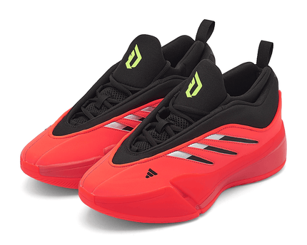 Men's Adidas Dame 9 Red Black Shoes