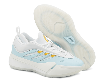 Men's Adidas Dame 9 White Blue Shoes