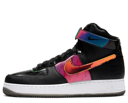 Men's Air Force 1 '07 Black White Bright Crimson Shoes