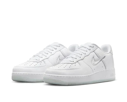 Men's Air Force 1 '07 Color Of The Month Jewel Swoosh Triple White Shoes