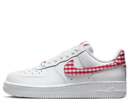 Men's Air Force 1 '07 Essential 'Mystic Red Gingham' Shoes