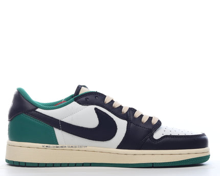 Men's Pk God Fragment Design x Travis Scott x Air Jordan 1 Retro Low Green Black White Shoes
