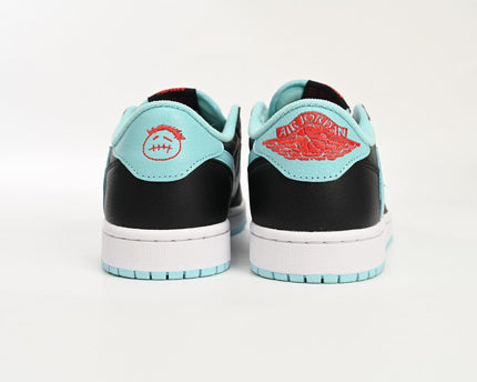 Men's Travis Scott x Air Jordan 1 Low Bang Black Blue Shoes
