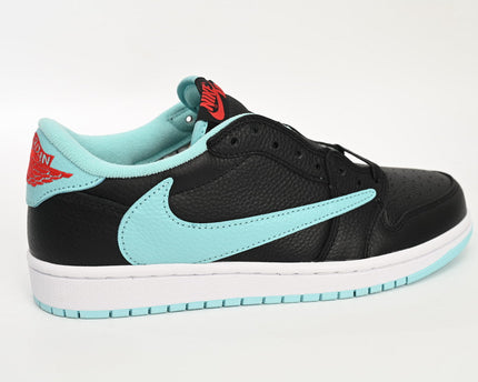Men's Travis Scott x Air Jordan 1 Low Bang Black Blue Shoes
