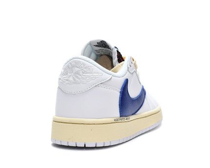 Men's Travis Scott x Air Jordan 1 Low White Blue Shoes