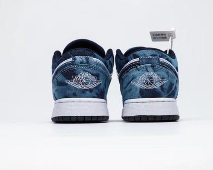 Men's Air Jordan 1 Washed Denim Shoes