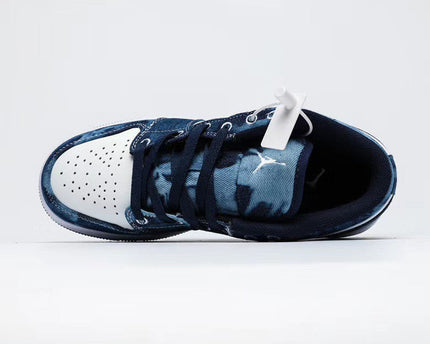 Men's Air Jordan 1 Washed Denim Shoes