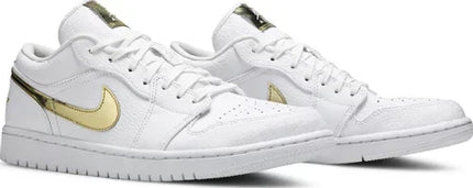 Men's Air Jordan 1 White Metallic Gold Shoes