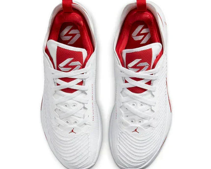 Men's Air Jordan Luka 1 White Fire Red Shoes
