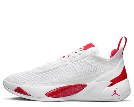 Men's Air Jordan Luka 1 White Fire Red Shoes