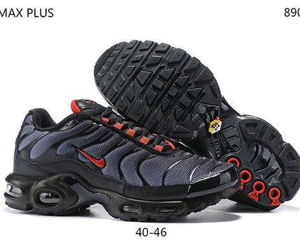 Men's Air Max Plus Black Gradient Red Shoes