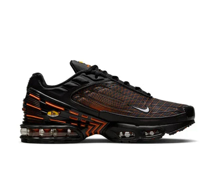 Men's Air Max Plus 3 Black Orange Spirograph Shoes