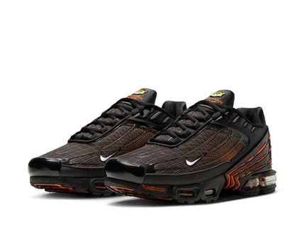 Men's Air Max Plus 3 Black Orange Spirograph Shoes
