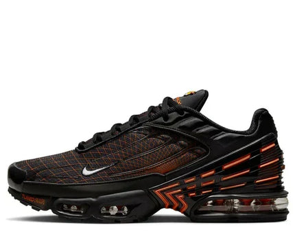 Men's Air Max Plus 3 Black Orange Spirograph Shoes