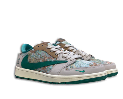 Men's Nike Travis Scott x Clot x Air Jordan 1 Low Shoes
