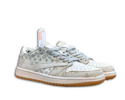 Men's Nike LV x Travis Scott x Air Jordan 1 Low Shoes