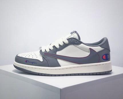 Men's Nike Travis Scott x Fragment Design x Air Jordan 1 Low OG Champion Shoes