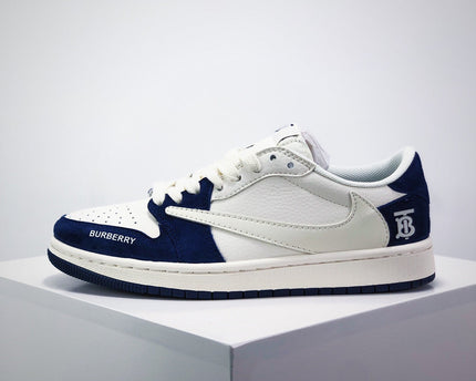 Men's Nike Travis Scott x Fragment Design x Air Jordan 1 Low OG Burberry Shoes