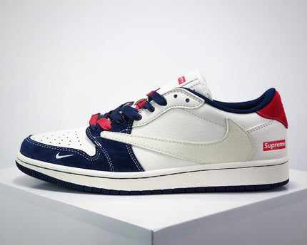 Men's Nike Travis Scott x Fragment Design x Air Jordan 1 Low OG Supreme Shoes