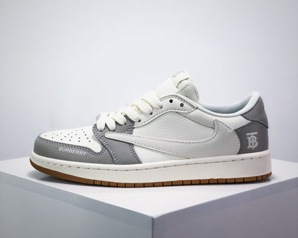 Men's Nike Travis Scott x Fragment Design x Jordan Air Jordan 1 Low OG Burberry Shoes