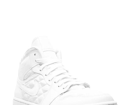 Men's Air Jordan 1 High Quilted White Shoes