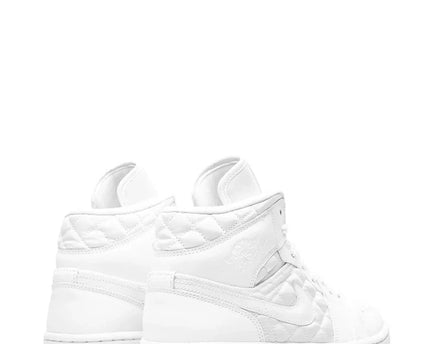 Men's Air Jordan 1 High Quilted White Shoes
