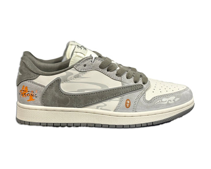 Men's Air Jordan 1 Low OG x Travis Scott Blach Myth Wukong Shoes