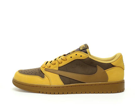 Men's Air Jordan 1 Low OG x Travis Scott Drab Brown Shoes