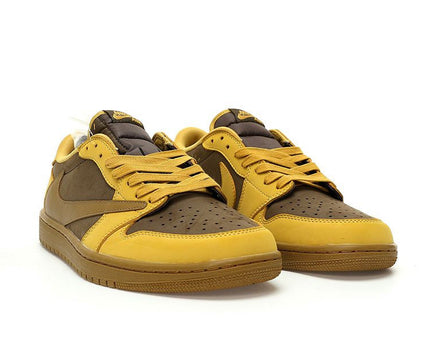 Men's Air Jordan 1 Low OG x Travis Scott Drab Brown Shoes