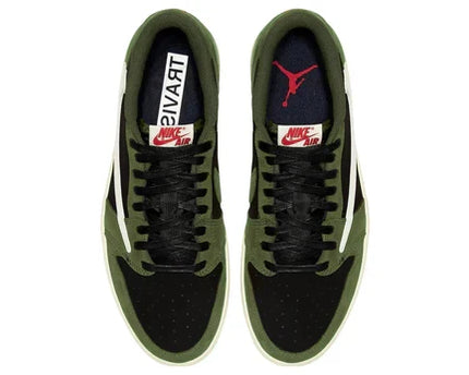 Men's Air Jordan 1 Low OG x Travis Scott Olive Green Shoes