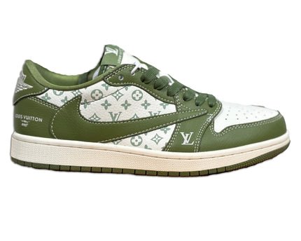 Men's Air Jordan 1 Low x LV ' Green' Shoes
