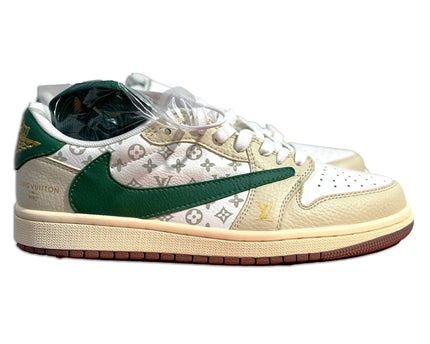 Men's Air Jordan 1 Low x LV White Green Shoes