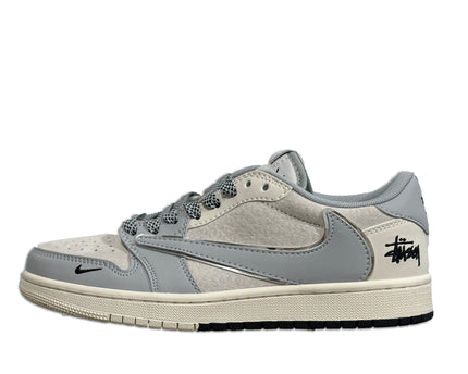 Men's Air Jordan 1 Low x Stussy 'Gray' Shoes