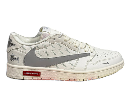 Men's Air Jordan 1 Low x Stussy 'White' Shoes