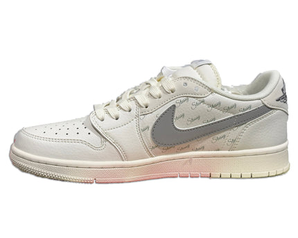 Men's Air Jordan 1 Low x Stussy 'White' Shoes