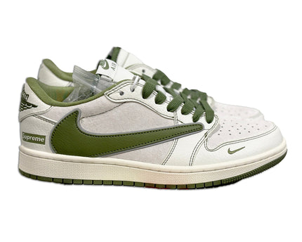 Men's Air Jordan 1 Low x Supreme 'Green' Shoes