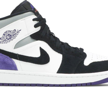Men's Air Jordan 1 Mid Varsity Purple Shoes