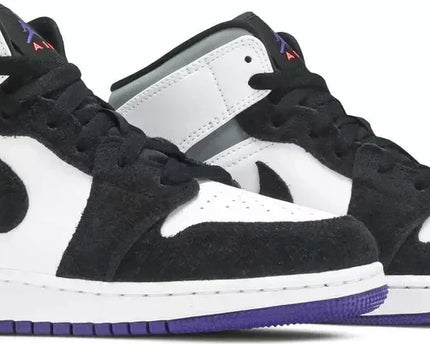 Men's Air Jordan 1 Mid Varsity Purple Shoes