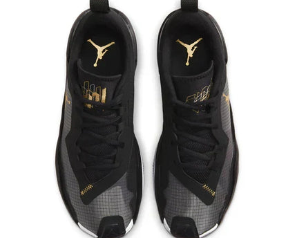 Men's Air Jordan One Take 4 Black Metallic Gold Shoes